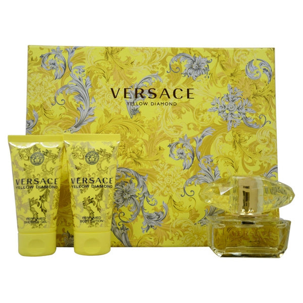 Versace Yellow Diamond by Versace for Women - 3 Pc Gift Set 1.7oz EDT Spray, 1.7oz Shower Gel, 1.7oz Body Lotion