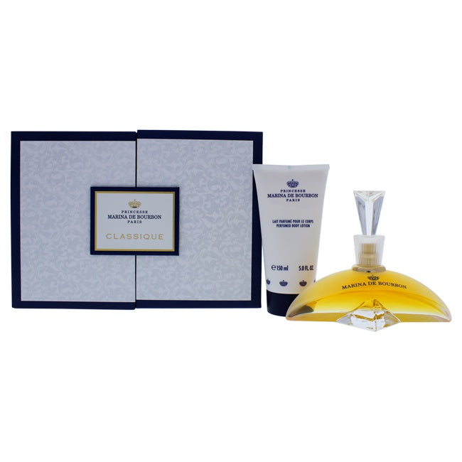 Classique by Princesse Marina De Bourbon for Women - 2 Pc Gift Set 3.4oz EDP Spray, 5oz Body Lotion
