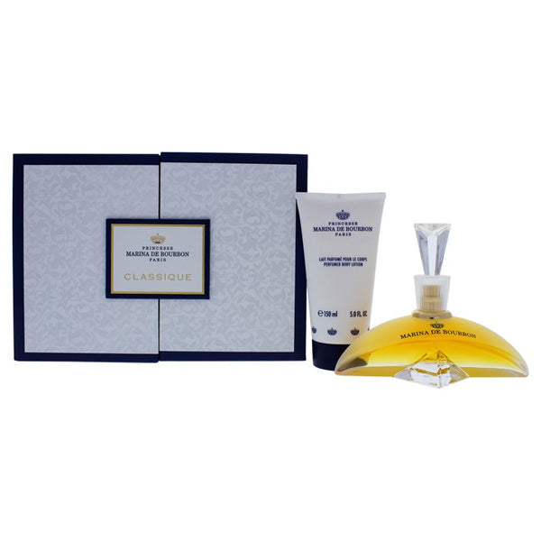 Classique by Princesse Marina De Bourbon for Women - 2 Pc Gift Set 3.4oz EDP Spray, 5oz Body Lotion