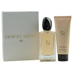ARMANI SI by Giorgio Armani EAU DE PARFUM SPRAY 3.4 OZ & BODY LOTION 2.5 OZ (TRAVEL OFFER) for WOMEN