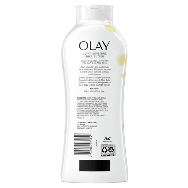 Olay Ultra Moisture Body Wash with Shea Butter, 22 fl oz(5ct)