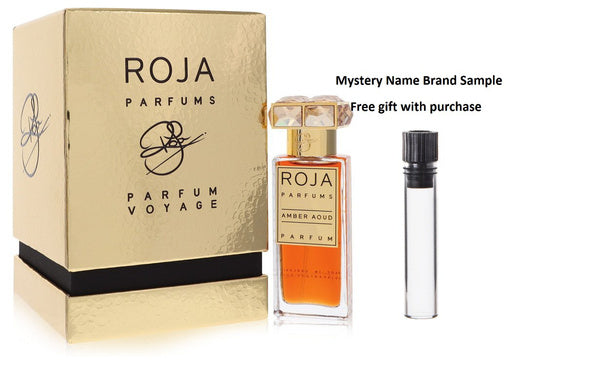 Roja Amber Aoud by Roja Parfums Extrait De Parfum Spray (Unisex) 1 oz And a Mystery Name brand sample vile