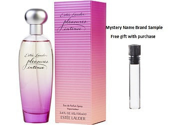 PLEASURES INTENSE by Estee Lauder EAU DE PARFUM SPRAY 3.4 OZ for WOMEN And a Mystery Name brand sample vile
